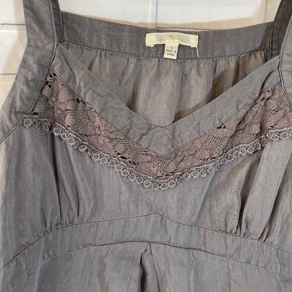 Anthro Trinity Grey Tie Back Tank Top Sz S - Picture 3 of 5